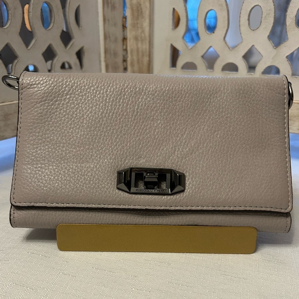 Rebecca Minkoff Gray/Taupe Leather Crossbody Bag